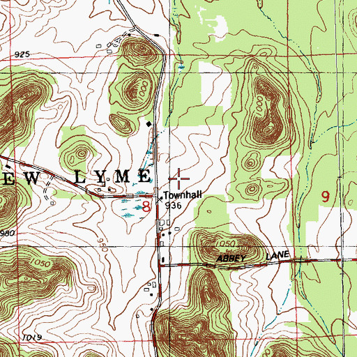Topographic Map of Hill Settlement School, WI