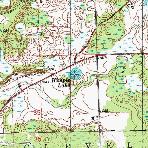Topographic Map of Himple Lake, WI