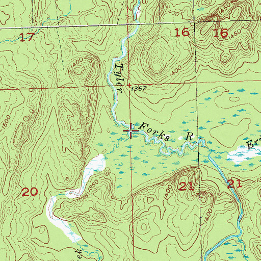Topographic Map of Javorsky Creek, WI