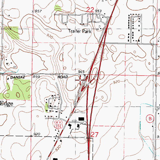 Topographic Map of Jefferson School (historical), WI