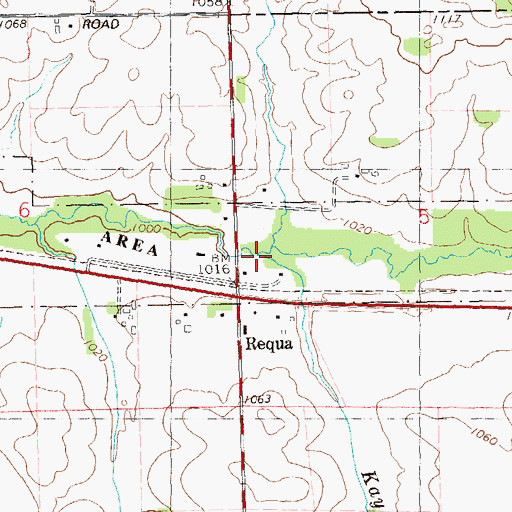 Topographic Map of Kay Creek, WI