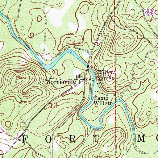 Topographic Map of Morrisville, AL