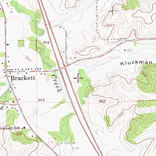 Topographic Map of Kluckman Valley, WI