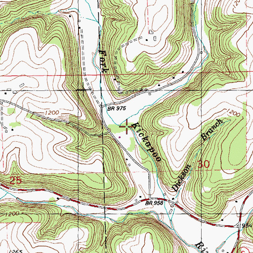 Topographic Map of Knapp Creek, WI