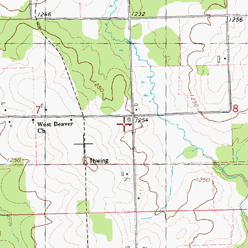 Topographic Map of LaTart School (historical), WI