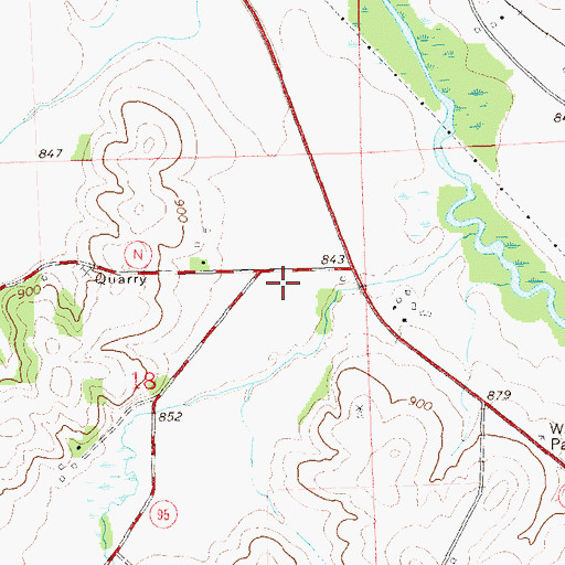 Topographic Map of Lakes Coulee, WI