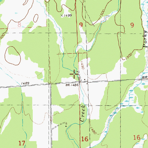 Topographic Map of Layman Creek, WI