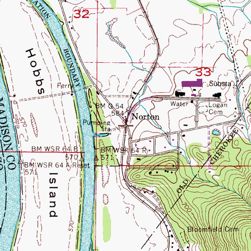 Topographic Map of Norton, AL
