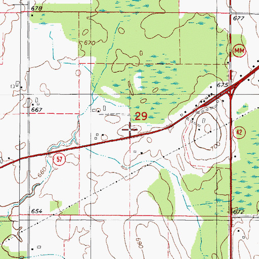Topographic Map of Lincoln School (historical), WI