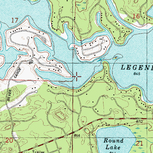 Topographic Map of Little Blacksmith Lake, WI