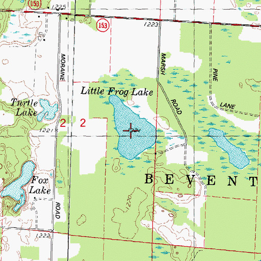 Topographic Map of Little Frog Lake, WI