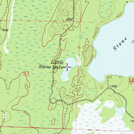 Topographic Map of Little Stone Lake, WI
