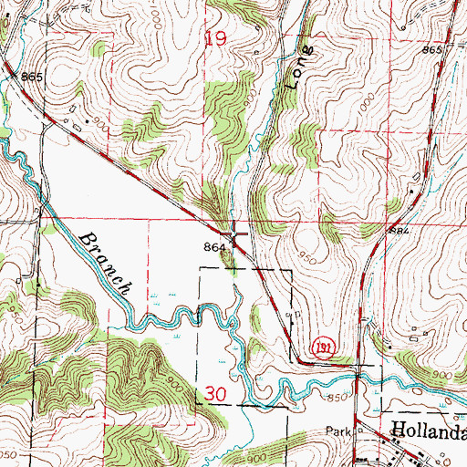 Topographic Map of Long Valley, WI