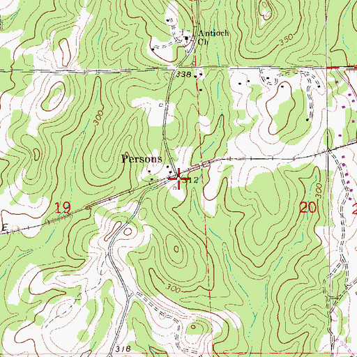 Topographic Map of Persons, AL