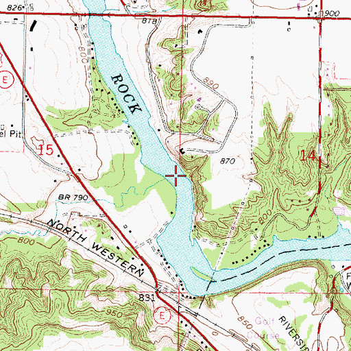 Topographic Map of Marsh Creek, WI