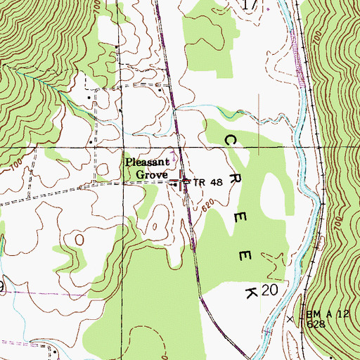 Topographic Map of Pleasant Grove, AL