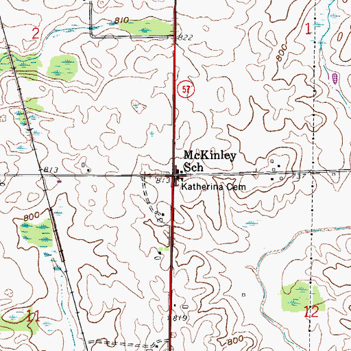 Topographic Map of McKinley School, WI