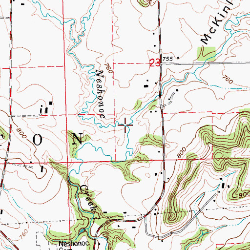 Topographic Map of McKinley Valley, WI