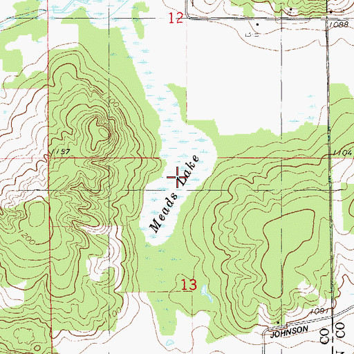 Topographic Map of Meads Lake, WI