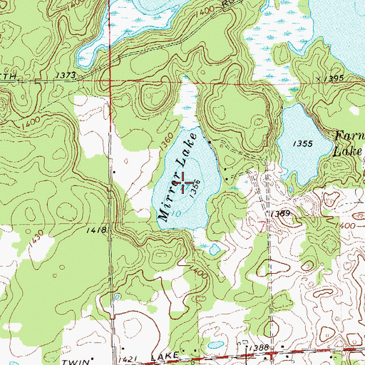 Topographic Map of Mirror Lake, WI