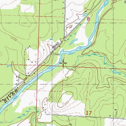 Topographic Map of Mole Brook, WI