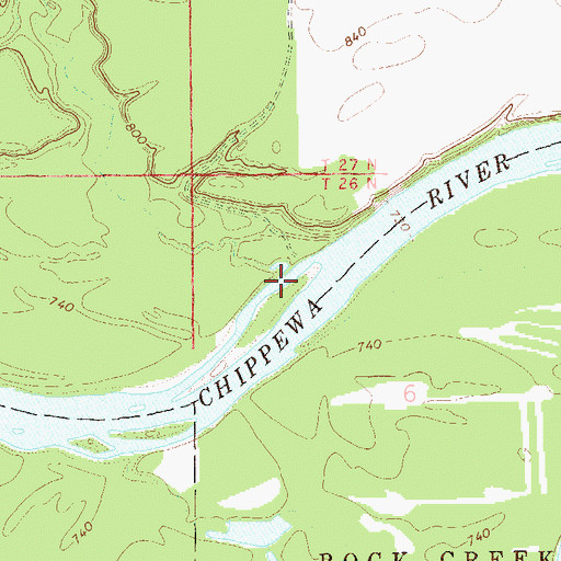 Topographic Map of Muddy Creek, WI