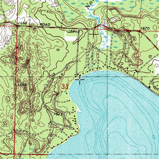 Topographic Map of North Creek, WI