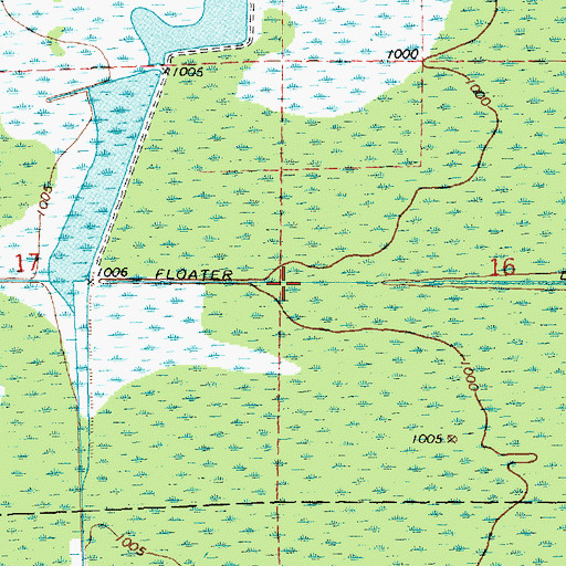 Topographic Map of North Floater Ditch, WI