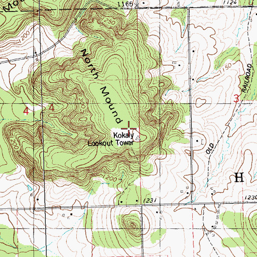 Topographic Map of North Mound, WI