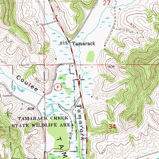 Topographic Map of Norway Valley, WI