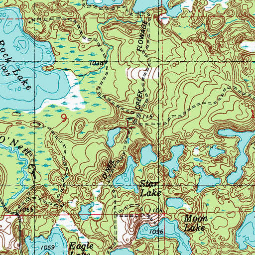 Topographic Map of O'Neil Creek Flowage Trail, WI