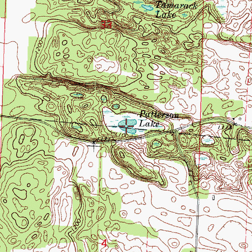 Topographic Map of Patterson Lake, WI