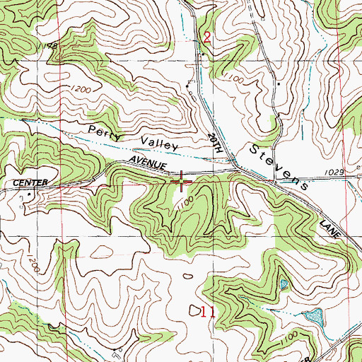 Topographic Map of Perry Valley School, WI