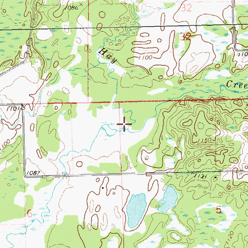 Topographic Map of Pike Creek, WI