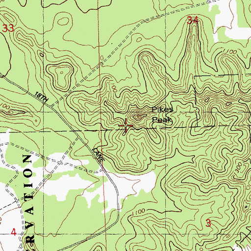 Pikes Peak Topographic Map Pikes Peak, Wi