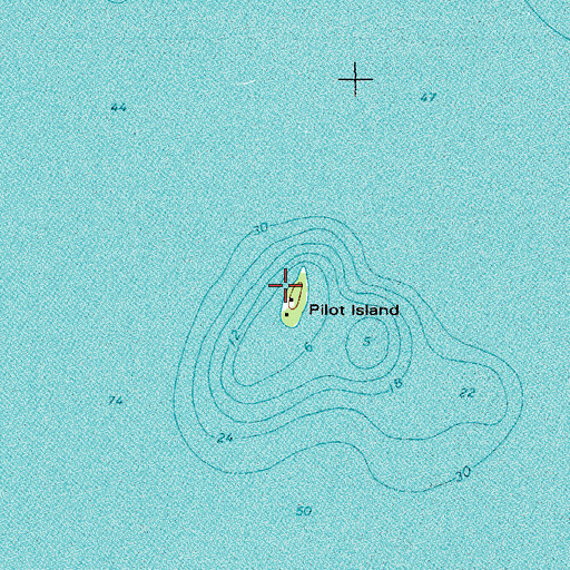 Topographic Map of Pilot Island, WI