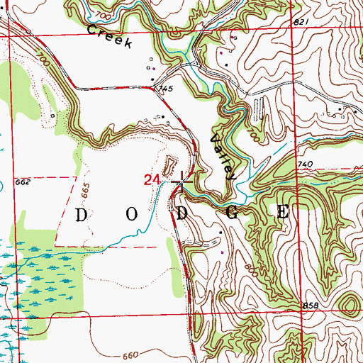 Topographic Map of Pine Creek Valley, WI
