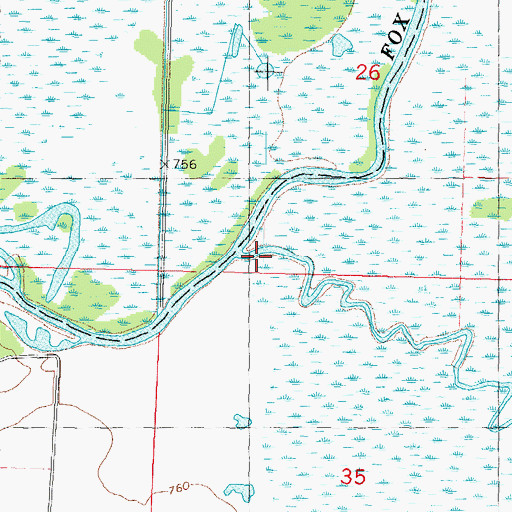 Topographic Map of Puchyan River, WI