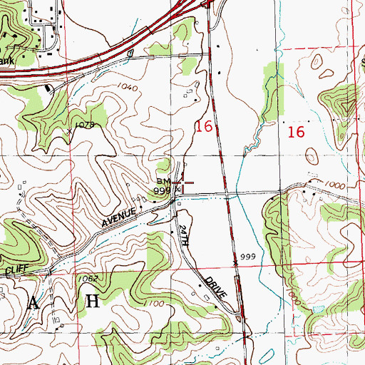 Topographic Map of Randall School, WI