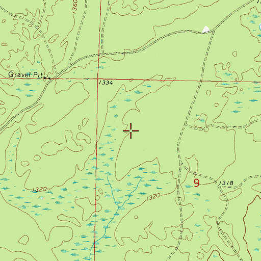 Topographic Map of Red River Camp, WI