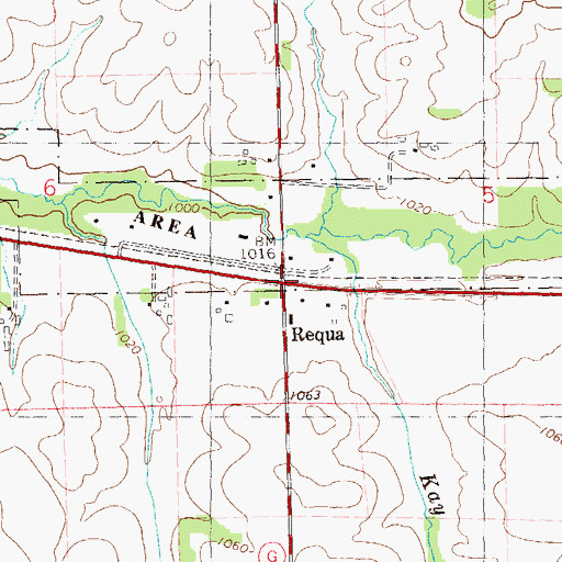 Topographic Map of Requa, WI