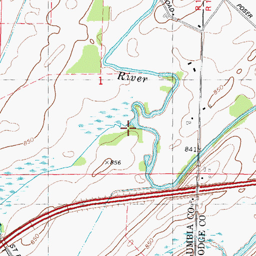 Topographic Map of Robbins Creek, WI