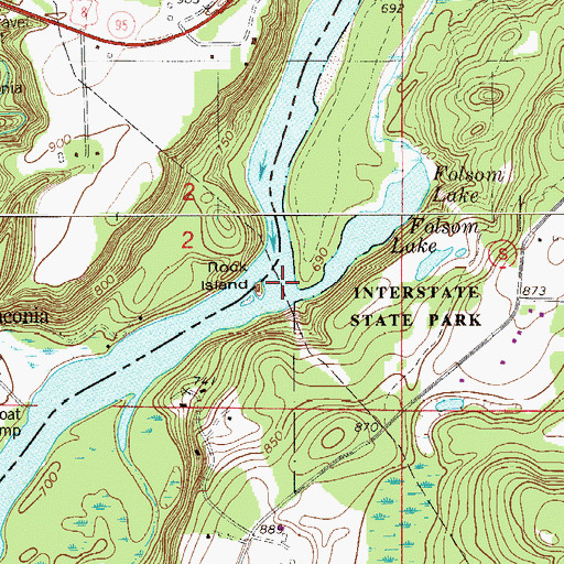 Topographic Map of Rock Island, WI