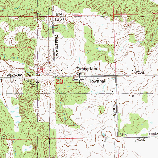 Topographic Map of Roosevelt School, WI
