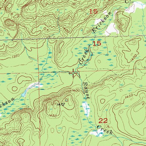 Topographic Map of Rouse Creek, WI