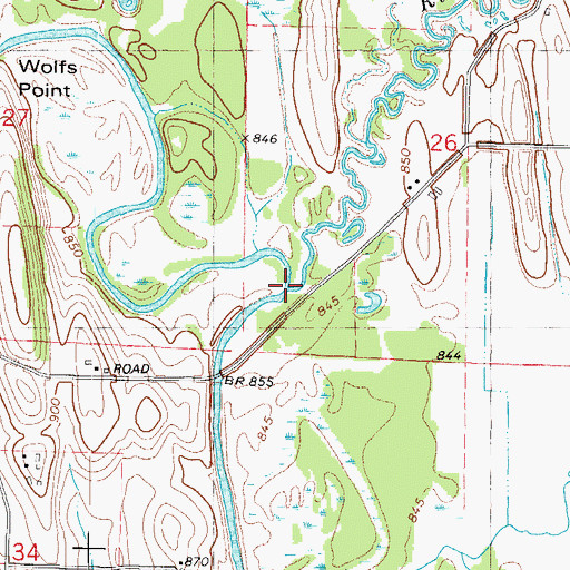 Topographic Map of Rubicon River, WI