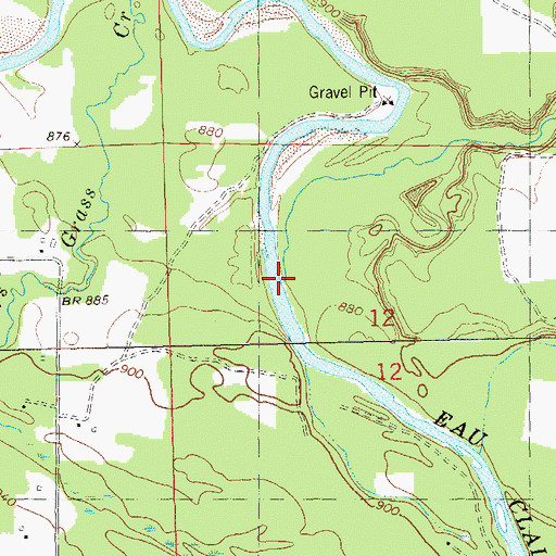 Topographic Map of Sand Creek, WI
