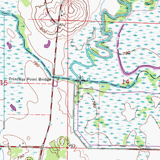 Topographic Map of Scuppernong River, WI