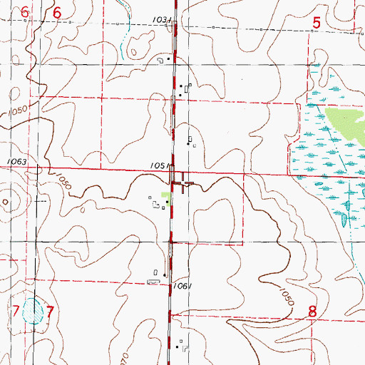 Topographic Map of Seward School (historical), WI