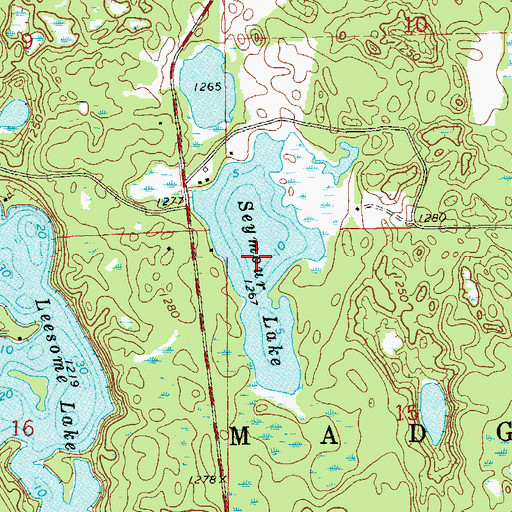 Topographic Map of Seymour Lake, WI